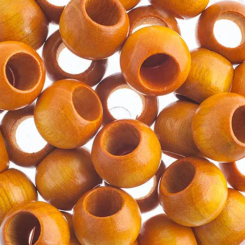 Euro Wood Beads - Round Large Hole 12x9.8mm 