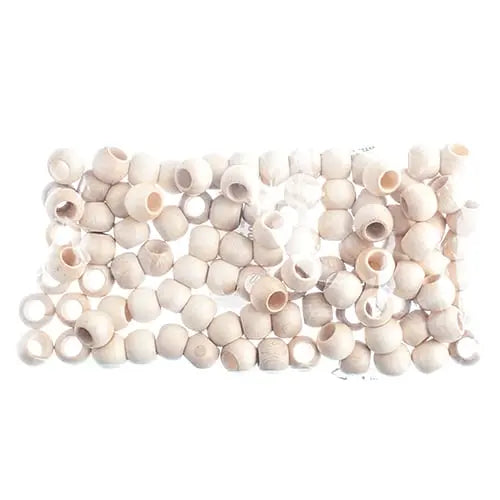 Euro Wood Beads - Round Large Hole 14x11mm 