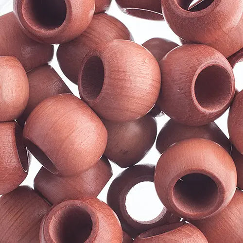 Euro Wood Beads - Round Large Hole 14x11mm 