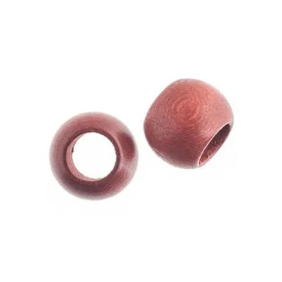 Euro Wood Beads - Round Large Hole 14x11mm - Cosplay Supplies Inc