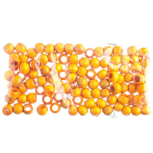 Euro Wood Beads - Round Large Hole 14x11mm 