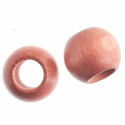 Euro Wood Beads - Round Large Hole 20x16mm