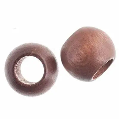 Euro Wood Beads - Round Large Hole 20x16mm