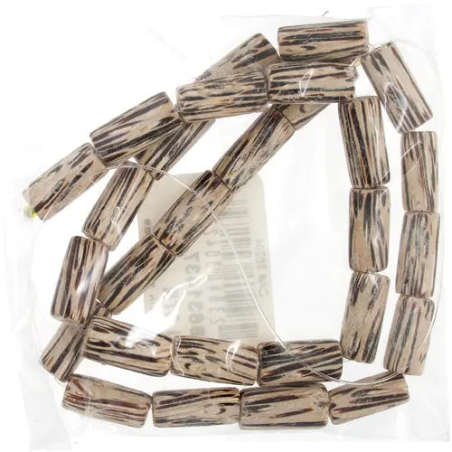 Cocowood Bead Tube Light Strung 16in 7x15mm