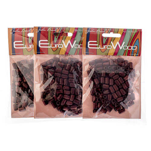 Euro Wood Beads Cylinder 6x9mm 