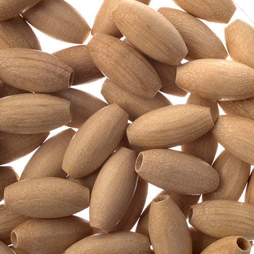 Euro Wood Beads Oval 7x14mm - 50pcs