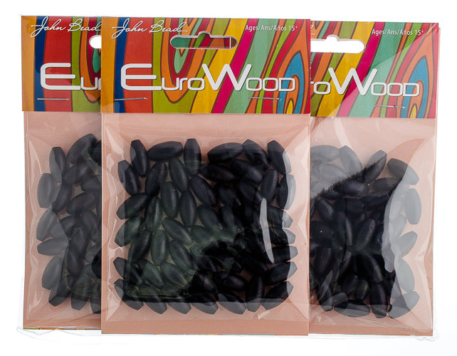 Euro Wood Beads Oval 7x14mm 