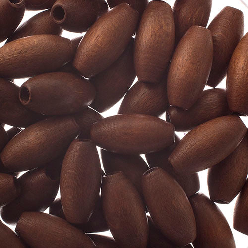 Euro Wood Beads Oval 7x14mm 