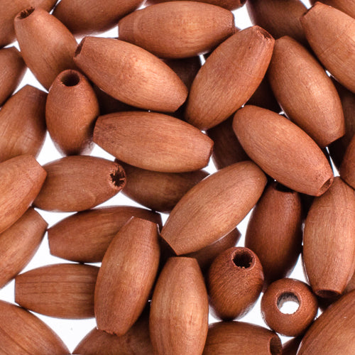 Euro Wood Beads Oval 7x14mm 