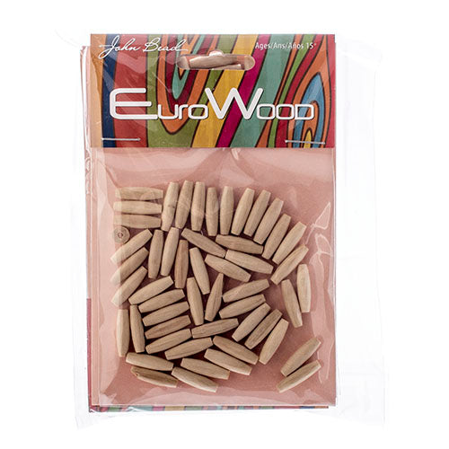 Euro Wood Beads Oval 4.5x16mm