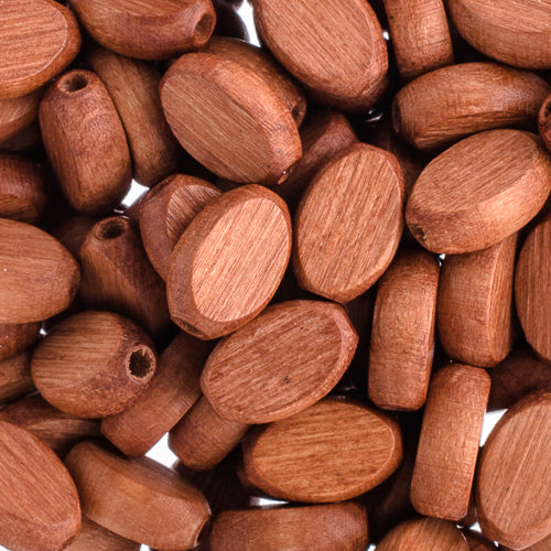 Euro Wood Beads Flat Oval 8x12mm 