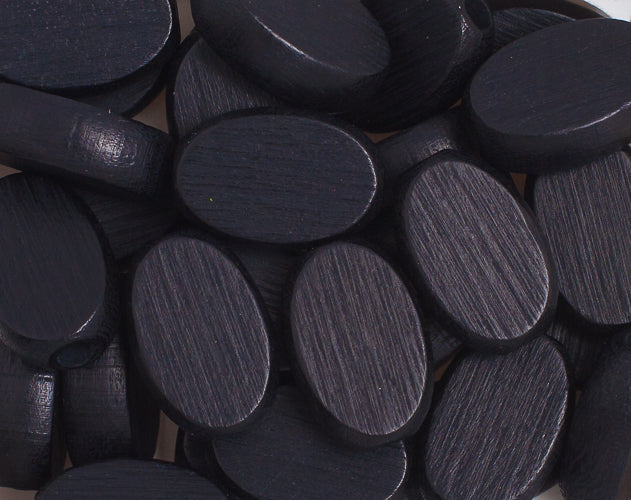 Euro Wood Beads Flat Oval 8x12mm 
