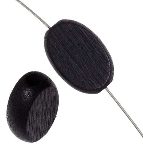 Euro Wood Beads Flat Oval 8x12mm 