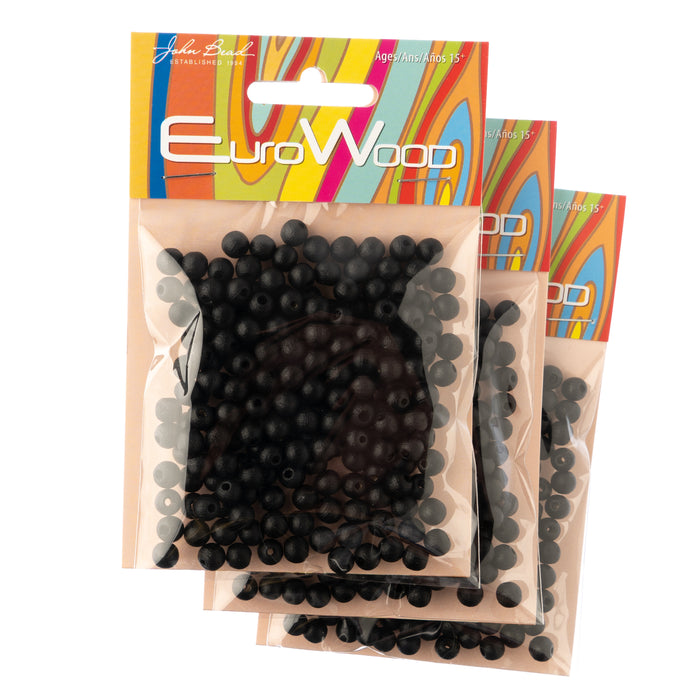 Euro Wood Beads Round 6mm 