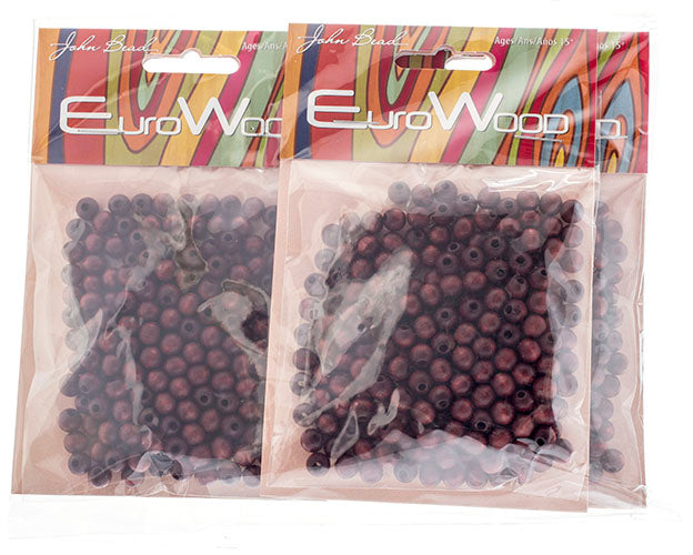 Euro Wood Beads Round 6mm 