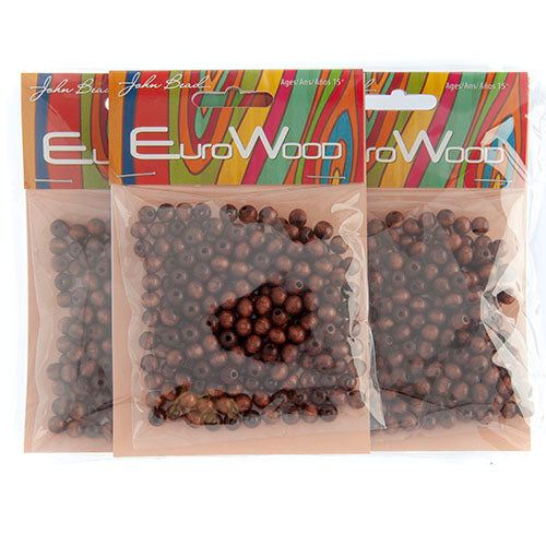 Euro Wood Beads Round 6mm 