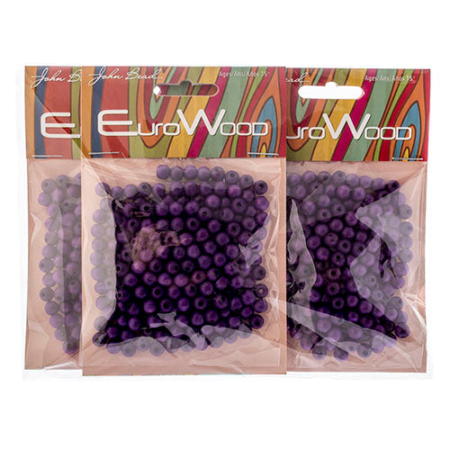 Euro Wood Beads Round 6mm 