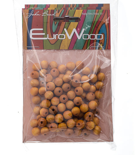 Euro Wood Beads Round 8mm 