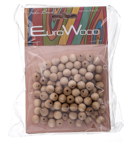 Euro Wood Beads Round 8mm 
