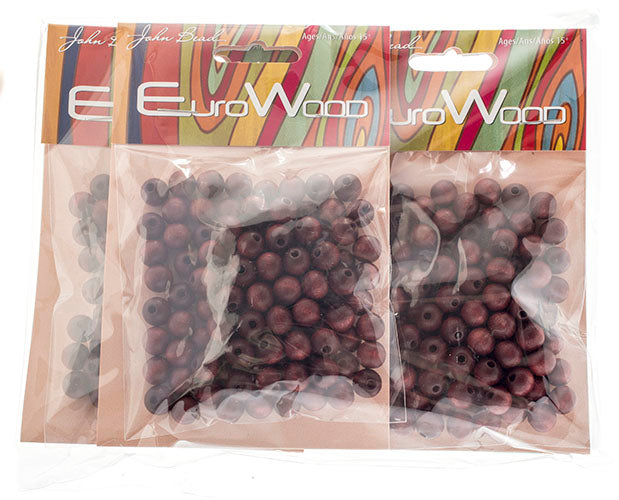 Euro Wood Beads Round 8mm 