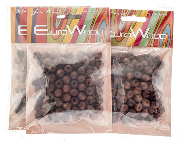 Euro Wood Beads Round 8mm 