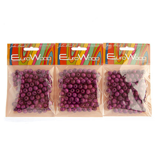 Euro Wood Beads Round 8mm 