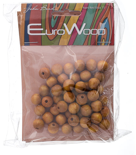 Euro Wood Beads Round 10mm 