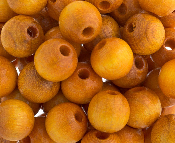 Euro Wood Beads Round 10mm 50pcs