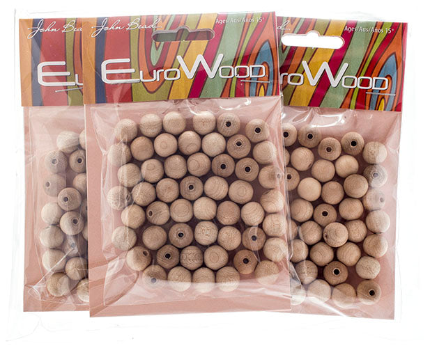 Euro Wood Beads Round 10mm 