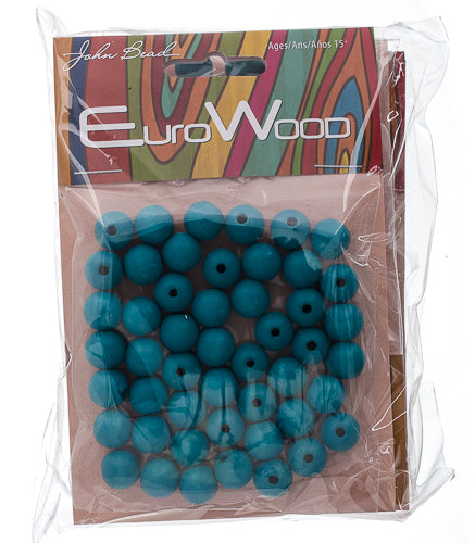 Euro Wood Beads Round 10mm 