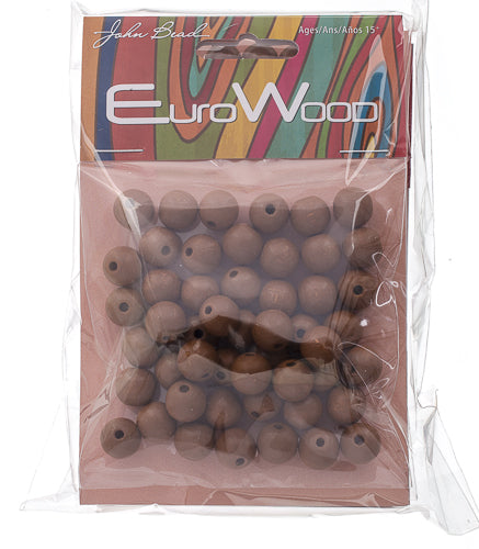 Euro Wood Beads Round 10mm 