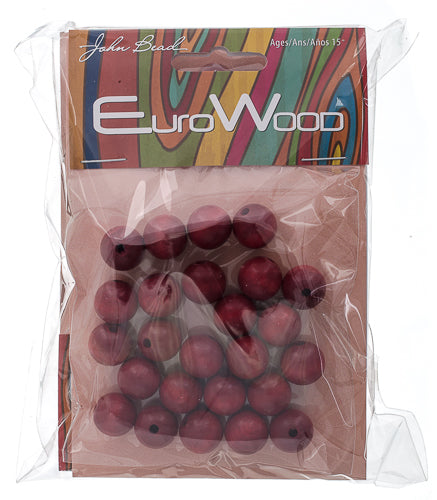 Euro Wood Beads Round 12mm 