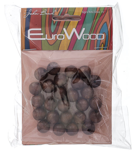 Euro Wood Beads Round 12mm 