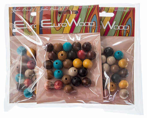 Euro Wood Beads Round 12mm 