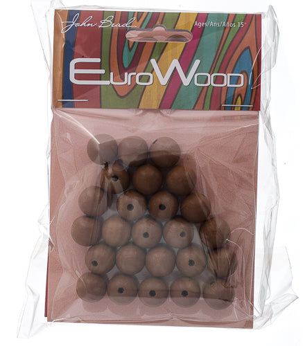 Euro Wood Beads Round 12mm 