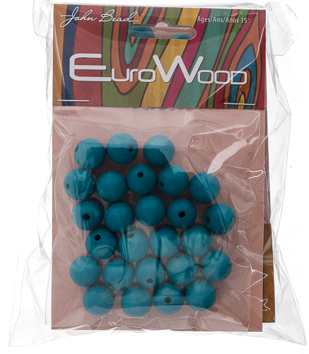 Euro Wood Beads Round 12mm 