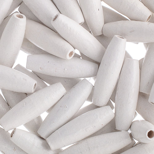 Euro Wood Spaghetti Beads 6x20mm 