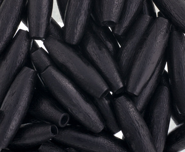 Euro Wood Spaghetti Beads 6x20mm 