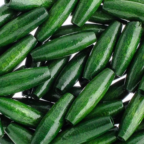 Euro Wood Spaghetti Beads 6x20mm 