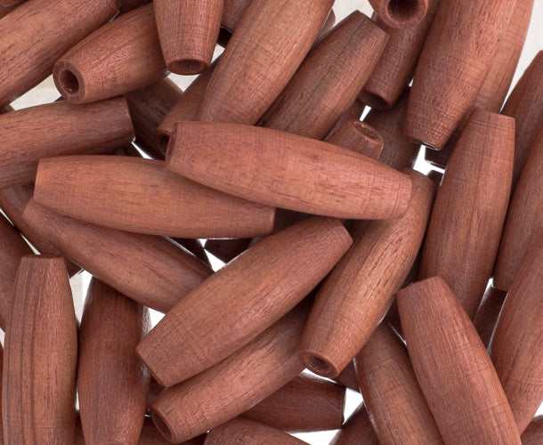 Euro Wood Spaghetti Beads 6x20mm 50pcs