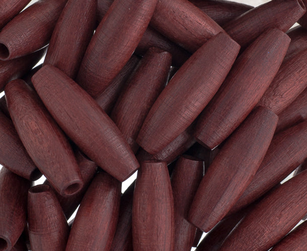 Euro Wood Spaghetti Beads 6x20mm 