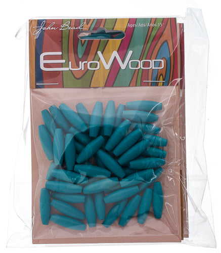 Euro Wood Spaghetti Beads 6x20mm 