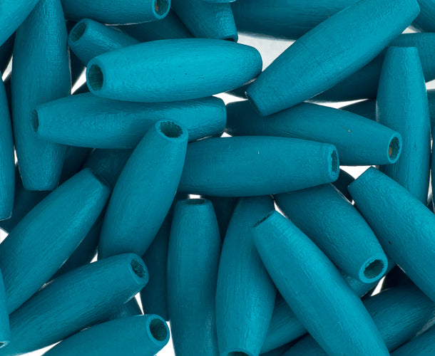 Euro Wood Spaghetti Beads 6x20mm 