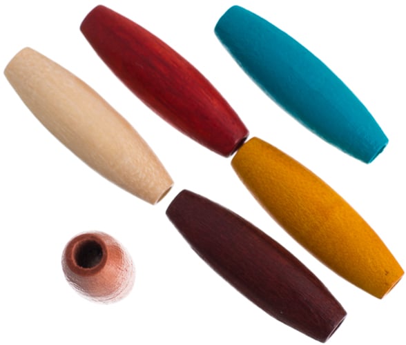 Euro Wood Spaghetti Beads 6x20mm 