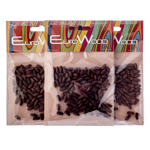 Euro Wood Beads Oval 4x8mm 100pcs