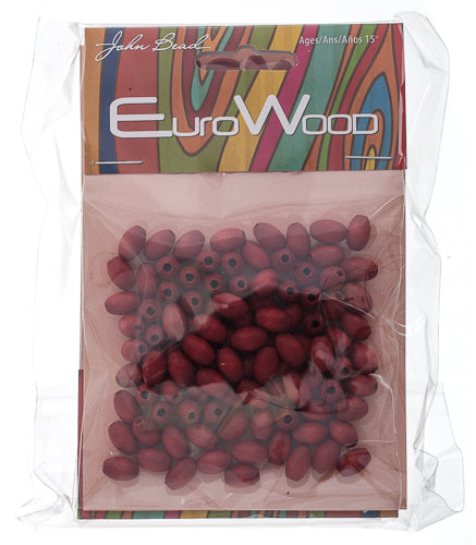 Euro Wood Beads Oval 6x9mm 