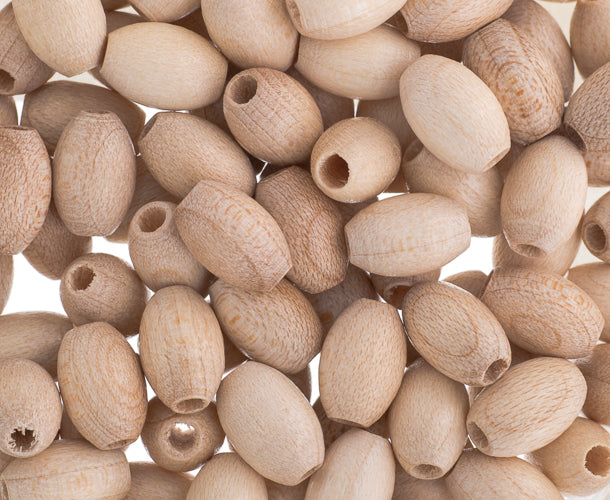 Euro Wood Beads Oval 6x9mm 100pcs