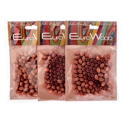 Euro Wood Beads Oval 6x9mm 