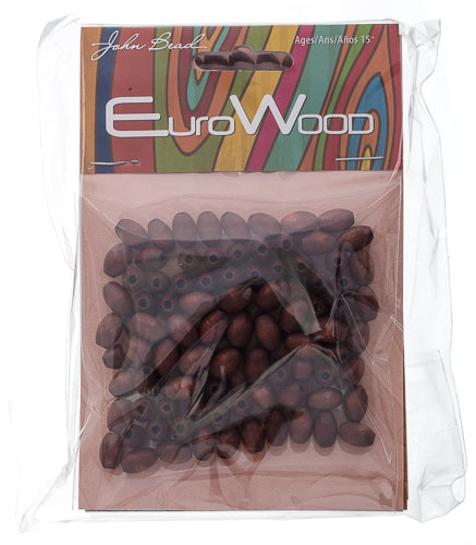 Euro Wood Beads Oval 6x9mm 