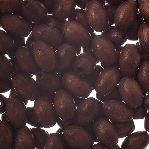 Euro Wood Beads Oval 6x9mm 100pcs